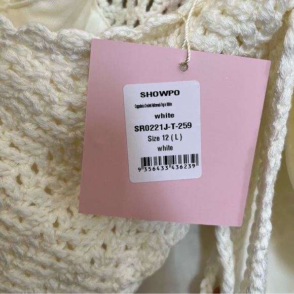 Showpo White Crotchet Halter Top - Picture 4 of 4